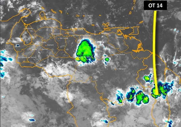 Onda tropical N° 14 se ubica en la Guayana Esequiba