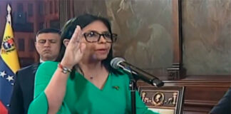 Delcy Rodríguez jura como presidenta encargada de Venezuela