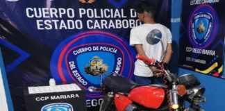 Detenido con 53 envoltorios de cocaína en Mariara