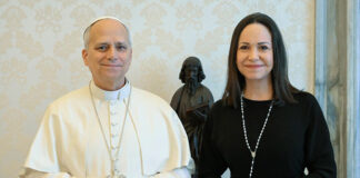 El papa recibe a María Corina Machado
