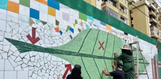 Recuperan murales de J.J. Moros en la avenida Las Delicias