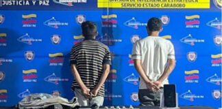 Dos sujetos cayeron por microtráfico de drogas en Valencia