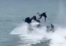 Accidente en la represa Masparro: Dos heridos tras fuerte choque de motos de agua