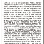 CARTEL DE NOTIFICACIÓN