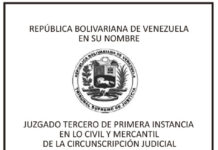 Cartel de Citación: Carlos Leonardo Colmenares R. y Emiliann Lucia M. Colmenares R.