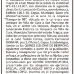 CARTEL DE CITACIÓN JOSÉ GABRIEL DE ABREU SILVA