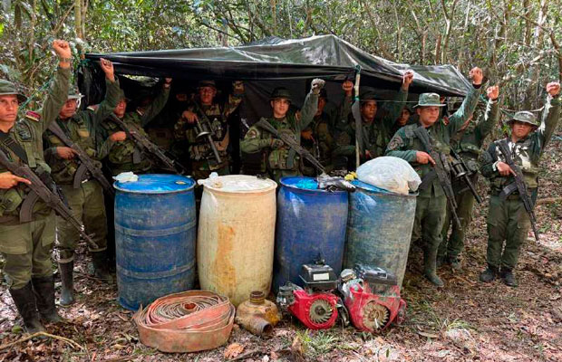 Fanb-destruye-campamentos-para-la-minería-ilegal-en-Amazonas