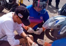 Motorizado sufrió heridas al impactar contra una camioneta en Anzoátegui