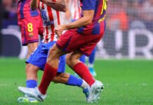Atlético publica una foto del pisotón de Gerard a Almada “esperando el tiempo de revisión”