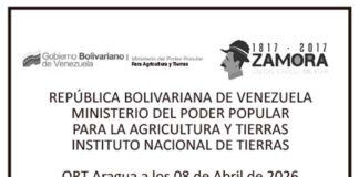 Cartel de Notificación Luis Rafael Peña
