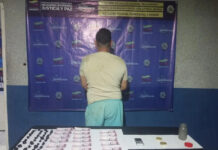 PNB capturó un sujeto con 42 envoltorios de droga en Choroní