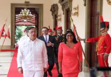 Presidenta (E) Rodríguez recibe al mandatario Petro en el Palacio de Miraflores