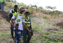 Plan Chuquisaca arranca en Aragua con plantación de 250 araguaneyes