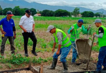 Inician vaciado de concreto en la franja de rodaje del aeropuerto Tacarigua