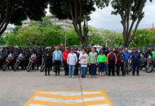 Ejecutivo regional entregó 71 vehículos tipo moto a cuadrantes de paz