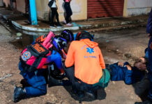 Motorizado resultó lesionado al derrapar en avenida de El Tigre