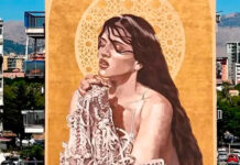 Rosalía se convierte en «santa» en un enorme mural en Palermo