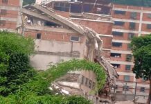 Colapsó edificio del colegio San Judas Tadeo en La Pastora