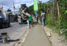 Avanza recuperación de aceras, brocales y espacios públicos en Mariño