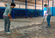 Continúan trabajos de remodelación del gimnasio de tenis de mesa Luis Noguera en Aragua