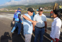 Delcy Rodríguez supervisó avances en trabajos de rehabilitación de la pista de Maiquetía