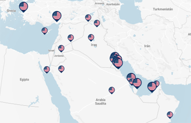 Hutíes advierten de un peligro y daños continuos a países del Golfo con bases de EEUU