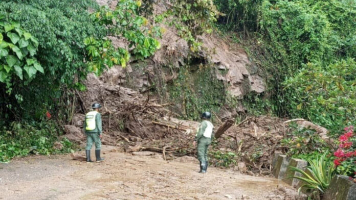Paso vehicular Mérida-Barinas quedó restringido por las fuertes precipitaciones