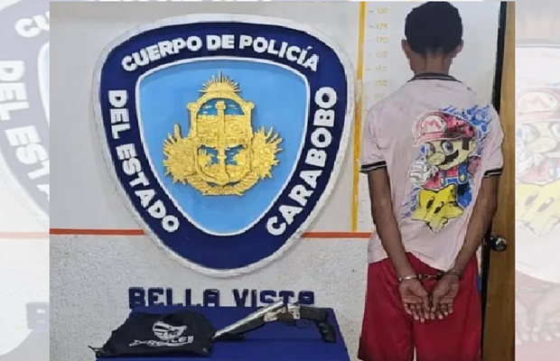 Policía-de-Carabobo-aprehende-a-sujeto-por-porte-ilícito-de-arma-de-fuego-en-el-sur-de-Valencia