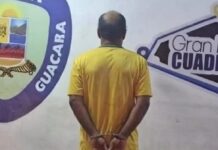 Apresan a quincuagenario tras agredir a su pareja y a su hija en Guacara