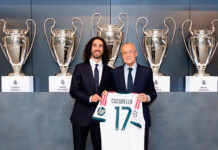 Cucurella ya posa con las 15 copas de Europa del Real Madrid: «Es un día especial para mí»