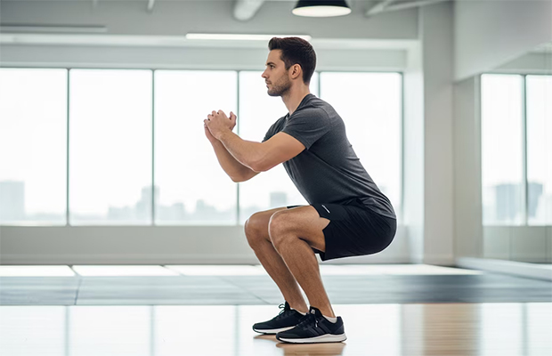 La variante secreta de la sentadilla que activa piernas, abdomen y glúteos