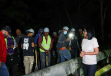 Presidenta Delcy Rodríguez supervisó trabajos de despeje vial tras fuertes lluvias en Caracas