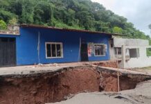 Socavón de siete metros deja a más de 1300 familias aisladas en Táchira