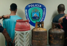 Aprehendidos dos jóvenes por hurtar cilindros de gas en Puerto Cabello