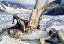 El deshielo de un glaciar suizo descubre los restos de un avión estrellado hace 63 años
