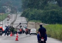 Vehículo de carga se salió de la vía en la variante San Diego – Yagua en Carabobo